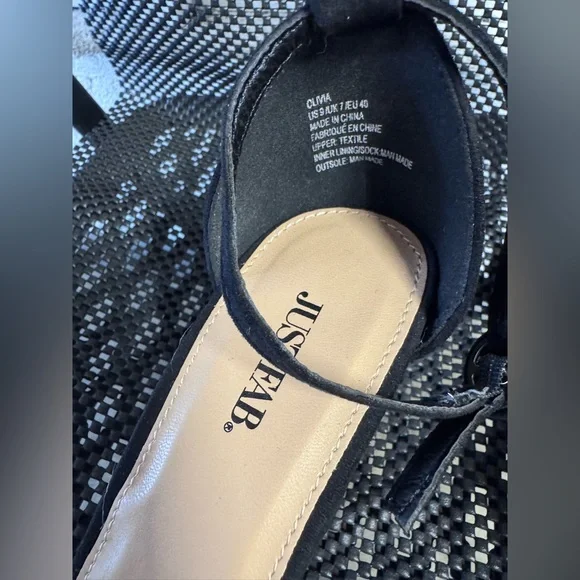 JustFab Black Crisscross Heels - Picture 6 of 11